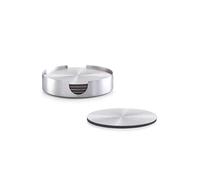 Zeller Dessous de verre-Set 7-piéces en INOX 10cm, Autre, Plateado, 7