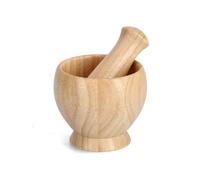 Zeller 24024 - Mortero y maza de Madera, 12 x 10 centímetros