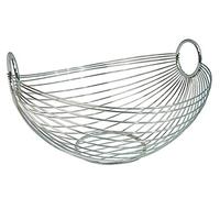 Zeller 24895 Frutero, Ovalado, Metal, Plateado, 27.5x26x15 cm