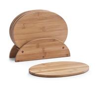 Zeller 25266 Soporte de Tablas para Cortar, Madera, Marrón, 24x8x19 cm, 7 Unidades