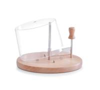 Zeller 25587 Conjunto Cortaquesos con Campana, Madera, Marrón, 22.5x22x15 cm