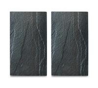 Zeller 26258 - Tabla para cortar de cristal, Color Antracita, 52 x 30 cm, 2 unidades