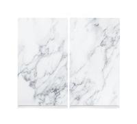 Zeller 26312 - Tabla para cortar de cristal, mármol blanco, 52 x 30 cm, 2 unidades