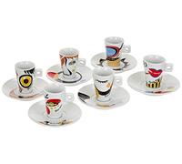 Zeller 26505 Servicio de Café Expreso, Porcelana, Multicolor, 30x15x8 cm, 12 Unidades