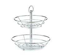 Zeller 27302 Estante de Frutas, Metal, Plateado, 26x26x29 cm
