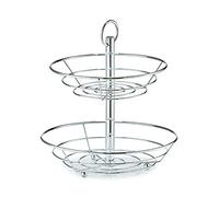 Zeller 27302 Estante de Frutas, Metal, Plateado, 26x26x29 cm