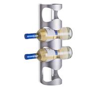 Zeller 27365 Botellero de Pared, Acero Inoxidable, Gris, 11.5x9.8000000000000007x45 cm