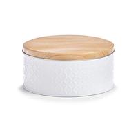 Zeller Caja Scandi, Metal, Color Blanco