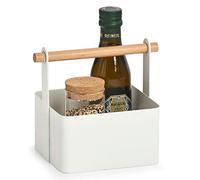 Zeller Cesta de Transporte, Metal, Blanco, ca. 14,3 x 13 x 16 cm