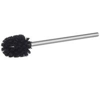 Zeller Escobilla de Inodoro de Repuesto con Mango, Acero Inoxidable y plástico, Negro, 1 Pack