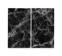 Zeller 26314 - Tabla para cortar de cristal, mármol negro, 52 x 30 cm, 2 unidades