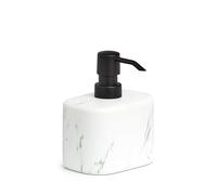ZELLER PRESENT SCHÖNER LEBEN. PRAKTISCH WOHNEN. 4 dispensadores de jabón con bomba de mármol, cerámica, blanco, 11 cm x 8,1 cm x 13,2 cm