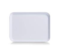 ZELLER PRESENT SCHÖNER LEBEN. PRAKTISCH WOHNEN. Bandeja melamina, color blanco, 24 x 18 cm
