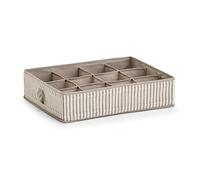 ZELLER PRESENT SCHÖNER LEBEN. PRAKTISCH WOHNEN. Caja de Almacenamiento de Forro Polar, Color Beige, 44 x 34 x 11 cm