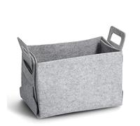 ZELLER PRESENT SCHÖNER LEBEN. PRAKTISCH WOHNEN. Cestas de Almacenamiento, Fieltro, Gris, ca. 36 x 25 x 23 cm