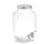 ZELLER PRESENT SCHÖNER LEBEN. PRAKTISCH WOHNEN. Dispensador de Bebidas, 3,7 l, Cristal y Metal, ca. 20, 4 x 15, 2 x 25, 4 cm