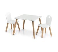 Zeller Scandi 13501 - Juego de sillas Infantiles (Madera, 55 x 55 x 43,5 cm, Silla: 28 x 28 x 50 cm)