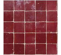 Zellige- azulejo pintado a mano BORGOÑA Auténtico 1 m2 (25 piezas) Bejmat