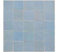 Zellige- azulejo pintado a mano LLUVIA Auténtico 1 m2 (25 piezas) Bejmat