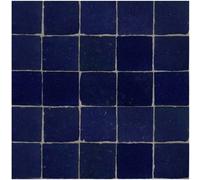 Zellige- azulejo pintado a mano MEDIANOCHE Auténtico 1 m2 (25 piezas) Bejmat