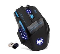 zelotes Ratón Inalámbrico Gaming,4 dpi Ajustable, Ahorro de Energía,Ratón Ergonómico Óptico con Nano Receptor,Wireless Mouse Inalambrico para Portátil,PC