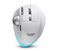 zelotes Ratón Trackball,Ratón Inalámbrico Bluetooth,Recargable,5 Niveles 4800DPI,Tri-Modo (BT5.0/3.0+2.4G),Ergonómico,8 Botones,Mouse Wireless para Portátil,PC,Tablets