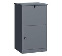 Zelsius Caja para paquetes, antracita RAL 7016, acero con recubrimiento en polvo, antirretorno integrado, montaje en el suelo, buzón de paquetes, buzón de paquetes, buzón de pie, buzón, parcela