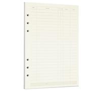 Zelten 1 Paquete A5 45 Hojas/90 Páginas Finanzas Papel Perforado de Hoja Suelta Recambios de Papel para Carpeta de 6 Agujeros Organizador Personal Cuaderno de Diario Rellenable Planificador