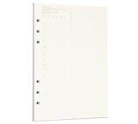 Zelten 1 Paquete A5 45 Hojas/90 Páginas Planificador DiarioHojas Sueltas Perforadas Recambios de Papel para Carpeta de 6 Agujeros Organizador Personal Cuaderno de Notas Rellenable Planificador