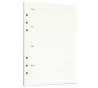 Zelten 1 paquete A5 45 Hojas/90 Páginas Planificador semanal Papel suelto perforado Carpeta de 6 agujeros Recambios de papel Organizador personal Agenda recargable Planificador de agenda recargable