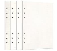 Zelten 1 Paquete A5 80 Hojas/160 Páginas 4 en 1 Papel Perforado de Hoja Suelta Recambios de Papel para Carpeta de 6 Agujeros Organizador Personal Cuaderno de Notas Rellenable Planificador