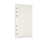 Zelten 1 Paquete A6 45 Hojas/90 Páginas Finanzas Papel Perforado de Hoja Suelta Recambios de Papel para Carpeta Personal Organizador Diario Cuaderno Rellenable Planificador