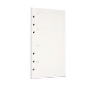 Zelten 1 paquete A6 45 Hojas/90 Páginas Planificador semanal Papel perforado de hojas sueltas Carpeta de 6 agujeros Recambios de papel Organizador personal Agenda recargable Planificador
