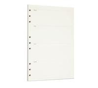Zelten 1 Paquete B5 45 Hojas/90 Páginas Planificador Semanal Papel Suelto Perforado Carpeta de 9 Agujeros Recambios de Papel Organizador Personal Rellenable Agenda Planificador
