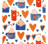 Zelten 2 Capas 20 Servilletas de Color Para la Fiesta de Té de Bodas (Café del Amor, 1 Pack)