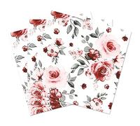 Zelten 2 Capas 20 Servilletas de Color Para la Fiesta de Té de Bodas F (Pink Rose, 1)