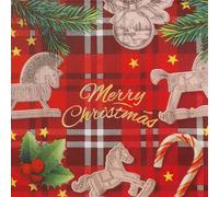 Zelten 2 Capas 20 Servilletas de Color Para la Fiesta de Té de Bodas (Hobbyhorse y cuadros, 1 Pack)