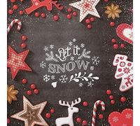 Zelten 2 Capas 20 Servilletas de Color Para la Fiesta de Té de Bodas (Que nieve, 1 Pack)