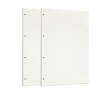 Zelten 2 Paquetes A4 90 Hojas/180 Páginas Papel Perforado de Hoja Suelta Recambios de Papel para Carpeta de 4 Agujeros Organizador Personal Cuaderno de Notas Recargable Planificador