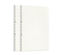 Zelten 2 Paquetes A4 90 Hojas/180 Páginas Papel Perforado de Hoja Suelta Recambios de Papel para Carpeta de 30 Agujeros Organizador Personal Cuaderno de Notas Rellenable Planificador