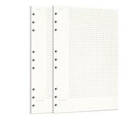 Zelten 2 Paquetes B5 120 Hojas/240 Páginas Papel Perforado de Hoja Suelta Recambios de Papel para Carpeta de 9 Agujeros Organizador Personal Cuaderno de Diario Rellenable Planificador
