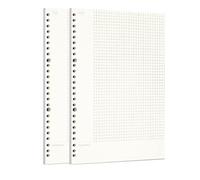 Zelten 2 Paquetes B5 120 Hojas/240 Páginas Papel Perforado de Hoja Suelta Recambios de Papel para Carpeta de 26 Agujeros Organizador Personal Cuaderno de Notas Recargable Planificador