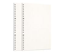 Zelten 2 Paquetes B5 120 Hojas/240 Páginas Papel Perforado de Hoja Suelta Recambios de Papel para Encuadernadora de 26 Agujeros Organizador Personal Cuaderno de Notas Rellenable Planificador