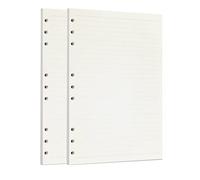 Zelten 2 Paquetes B5 90 Hojas/180 Páginas Papel Perforado de Hoja Suelta Recambios de Papel para Carpeta de 9 Agujeros Organizador Personal Cuaderno de Diario Rellenable Planificador