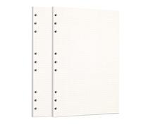 Zelten 2 Paquetes B5 90 Hojas/180 Páginas Papel Perforado de Hoja Suelta Recambios de Papel para Carpeta de 9 Agujeros Organizador Personal Cuaderno de Notas Recargable Planificador