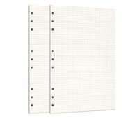 Zelten 2 Paquetes B5 90 Hojas/180 Páginas Papel Perforado de Hoja Suelta Recambios de Papel para Carpeta de 9 Agujeros Organizador Personal Cuaderno de Diario Rellenable Planificador
