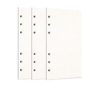 Zelten 3 Paquetes A6 135 Hojas/270 Páginas Papel Perforado de Hoja Suelta Recambios de Papel para Carpeta de 6 Agujeros Organizador Personal Cuaderno de Notas Recargable Planificador