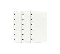 Zelten 3 Paquetes A7 135 Hojas/270 Páginas Papel Perforado de Hoja Suelta Recambios de Papel para Carpeta de 6 Agujeros Organizador Personal Cuaderno de Notas Rellenable Planificador
