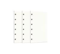 Zelten 3 Paquetes A7 135 Hojas/270 Páginas Papel Perforado de Hoja Suelta Recambios de Papel para Carpeta de 6 Agujeros Organizador Personal Cuaderno de Diario Rellenable Planificador