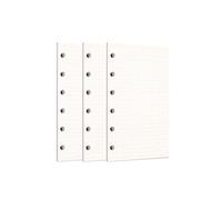 Zelten 3 Paquetes A7 135 Hojas/270 Páginas Papel Perforado de Hoja Suelta Recambios de Papel para Carpeta de 6 Agujeros Organizador Personal Cuaderno de Notas Recargable Planificador